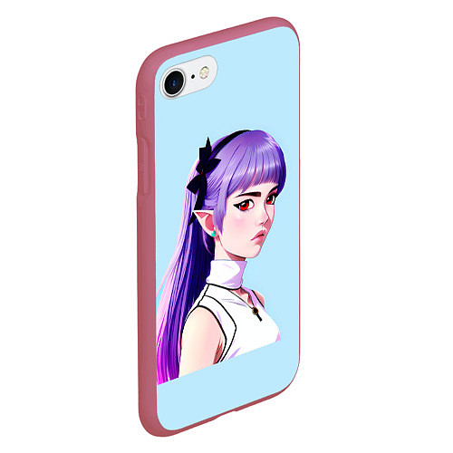 Чехол iPhone 7/8 матовый Elf Grimes / 3D-Малиновый – фото 2