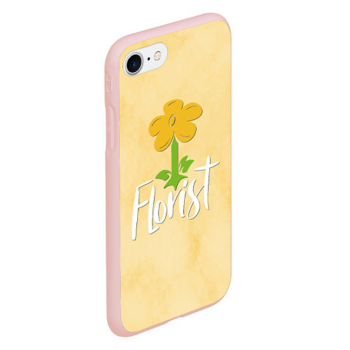 Чехол iPhone 7/8 матовый Florist with a flower / 3D-Светло-розовый – фото 2