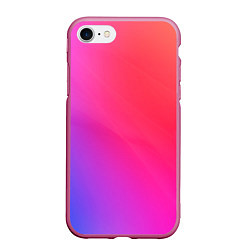 Чехол iPhone 7/8 матовый Цветной градиент, цвет: 3D-малиновый