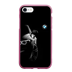 Чехол iPhone 7/8 матовый БМВ в тени, цвет: 3D-малиновый