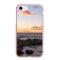 Чехол iPhone 7/8 матовый Закат солнца на Финском заливе