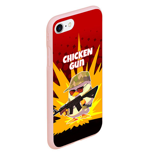 Чехол iPhone 7/8 матовый Chicken Gun - спецназ / 3D-Светло-розовый – фото 2