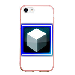 Чехол iPhone 7/8 матовый Белый куб и магия, цвет: 3D-светло-розовый
