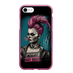 Чехол iPhone 7/8 матовый Punks no dead girl