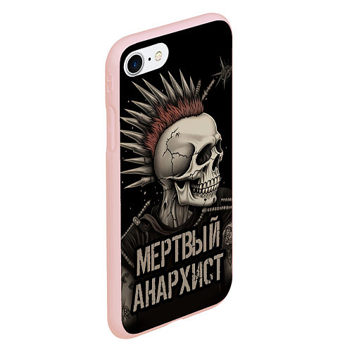 Чехол iPhone 7/8 матовый Мертвый анархист панк / 3D-Светло-розовый – фото 2