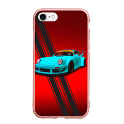 Чехол iPhone 7/8 матовый Немецкий спортивный автомобиль Porsche 911