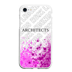 Чехол iPhone 7/8 матовый Architects rock legends: символ сверху, цвет: 3D-белый