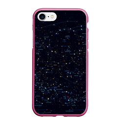 Чехол iPhone 7/8 матовый Звездное небо созвездия, цвет: 3D-малиновый