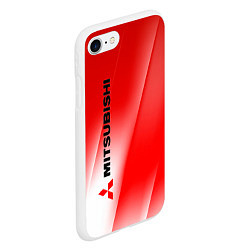 Чехол iPhone 7/8 матовый Mitsubishi sign, цвет: 3D-белый — фото 2