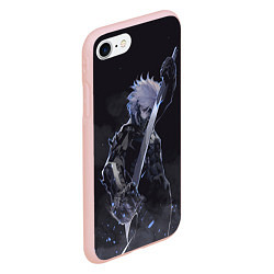 Чехол iPhone 7/8 матовый Metal Gear Rising - В дыму, цвет: 3D-светло-розовый — фото 2