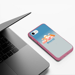 Чехол iPhone 7/8 матовый Proxyй, цвет: 3D-малиновый — фото 2
