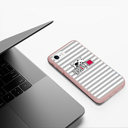 Чехол iPhone 7/8 матовый Коты-моя любовь, цвет: 3D-светло-розовый — фото 2