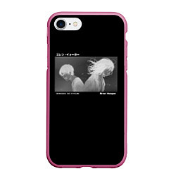 Чехол iPhone 7/8 матовый Эрен: сквозь года, цвет: 3D-малиновый