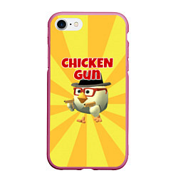 Чехол iPhone 7/8 матовый Chicken Gun с пистолетами