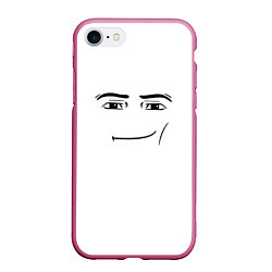 Чехол iPhone 7/8 матовый Одежда Man Face Roblox, цвет: 3D-малиновый