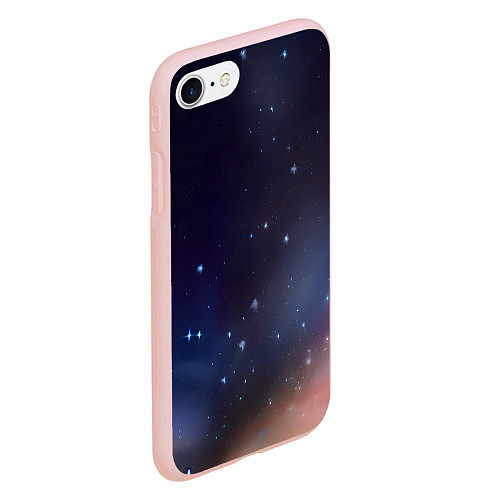 Чехол iPhone 7/8 матовый Космическое полотно / 3D-Светло-розовый – фото 2