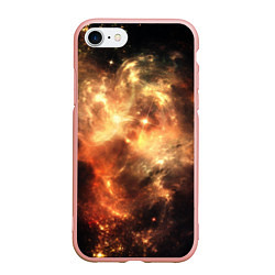 Чехол iPhone 7/8 матовый Рождение галактики от Midjourney, цвет: 3D-светло-розовый