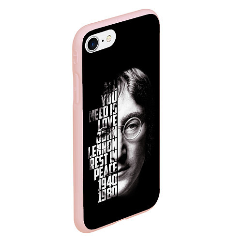 Чехол iPhone 7/8 матовый Джон Леннон легенда / 3D-Светло-розовый – фото 2