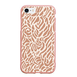 Чехол iPhone 7/8 матовый Африканский пятнистый узор, цвет: 3D-светло-розовый