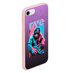 Чехол iPhone 7/8 матовый DJ Gorilla, цвет: 3D-светло-розовый — фото 2