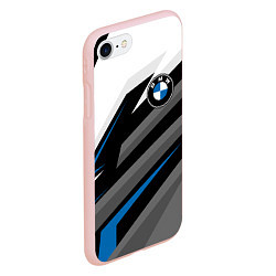 Чехол iPhone 7/8 матовый БМВ - спортивная униформа, цвет: 3D-светло-розовый — фото 2