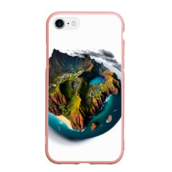Чехол iPhone 7/8 матовый Планета с одним островом