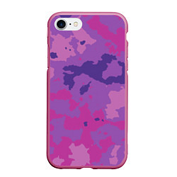Чехол iPhone 7/8 матовый Фиолетовый камуфляж