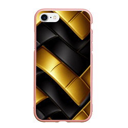 Чехол iPhone 7/8 матовый Gold black luxury