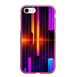 Чехол iPhone 7/8 матовый Неонка, цвет: 3D-малиновый