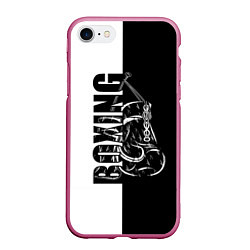 Чехол iPhone 7/8 матовый Boxing чёрно-белое