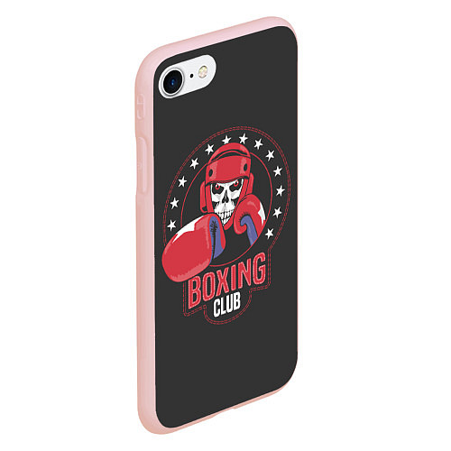 Чехол iPhone 7/8 матовый Boxing club - боксёр / 3D-Светло-розовый – фото 2