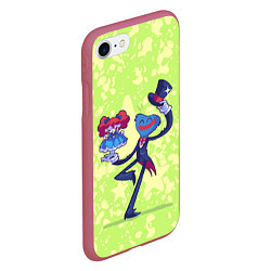 Чехол iPhone 7/8 матовый Huggy Wuggy and Poppy Playtime, цвет: 3D-малиновый — фото 2