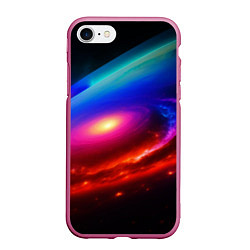 Чехол iPhone 7/8 матовый Неоновая галактика