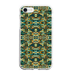 Чехол iPhone 7/8 матовый Мозаика из самоцветов, цвет: 3D-белый