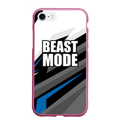 Чехол iPhone 7/8 матовый Beast mode - blue sport