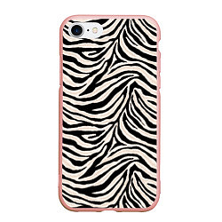Чехол iPhone 7/8 матовый Полосатая шкура зебры, белого тигра