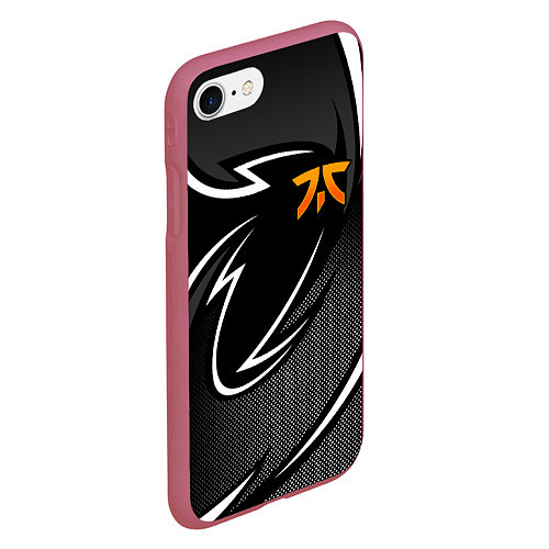 Чехол iPhone 7/8 матовый Fnatic - white line / 3D-Малиновый – фото 2