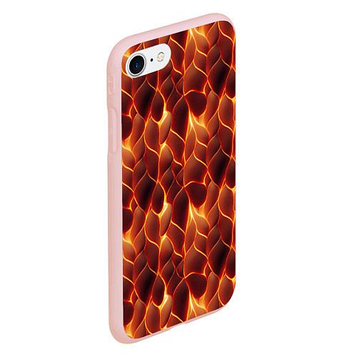 Чехол iPhone 7/8 матовый Огненная мозаичная текстура / 3D-Светло-розовый – фото 2