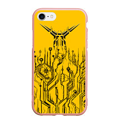Чехол iPhone 7/8 матовый Киберпанк Yellow-Black