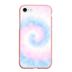 Чехол iPhone 7/8 матовый Тай дай пастель, цвет: 3D-светло-розовый
