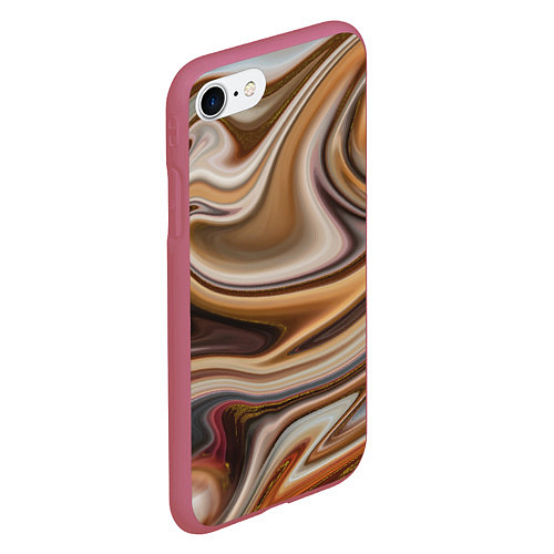 Чехол iPhone 7/8 матовый Chocolate fantasy / 3D-Малиновый – фото 2