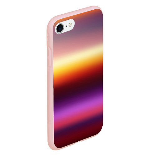 Чехол iPhone 7/8 матовый Закат, абстрактные полосы с размытием / 3D-Светло-розовый – фото 2