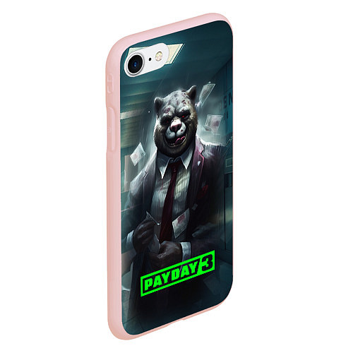 Чехол iPhone 7/8 матовый Payday 3 crazy bear / 3D-Светло-розовый – фото 2