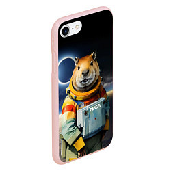 Чехол iPhone 7/8 матовый Capy astronaut - Nasa - neural network, цвет: 3D-светло-розовый — фото 2