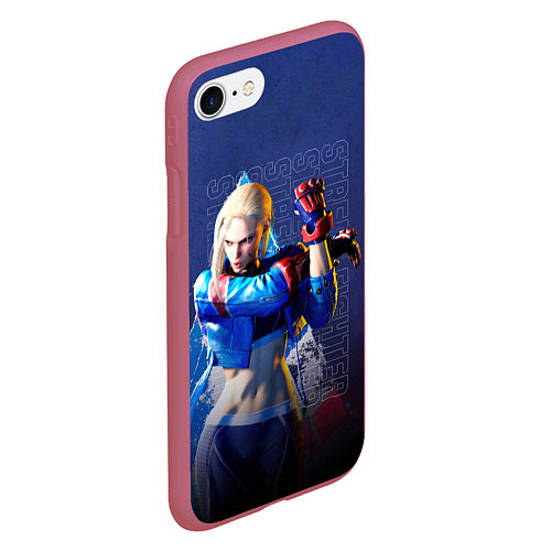 Чехол iPhone 7/8 матовый Street Fighter 6: Cammy / 3D-Малиновый – фото 2