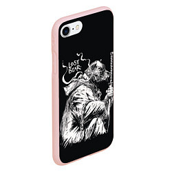 Чехол iPhone 7/8 матовый Последний медведь самурай, цвет: 3D-светло-розовый — фото 2