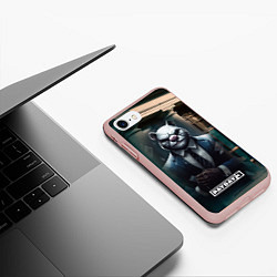 Чехол iPhone 7/8 матовый Payday 3 white bear, цвет: 3D-светло-розовый — фото 2