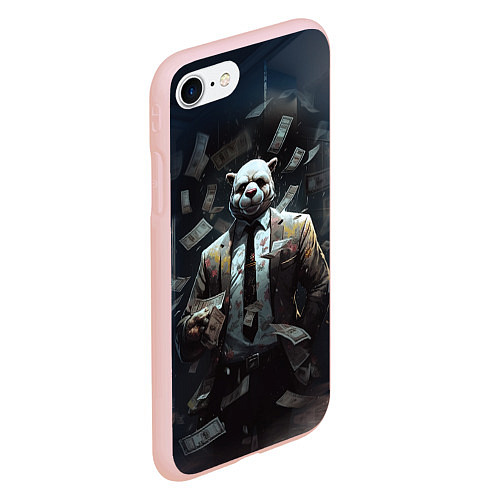 Чехол iPhone 7/8 матовый Payday 3 animal mask / 3D-Светло-розовый – фото 2