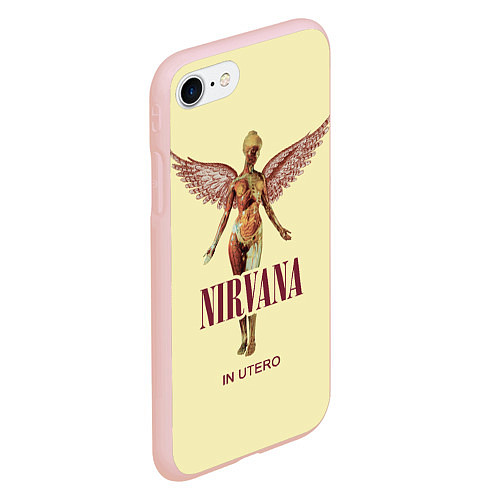 Чехол iPhone 7/8 матовый Nirvana - In utero / 3D-Светло-розовый – фото 2