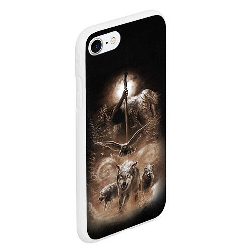 Чехол iPhone 7/8 матовый Чернобог славянский бог / 3D-Белый – фото 2